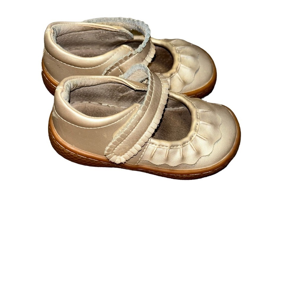 Livie & Luca RUCHE CLASSIC Mary Jane Champagne toddler girls size 5 12